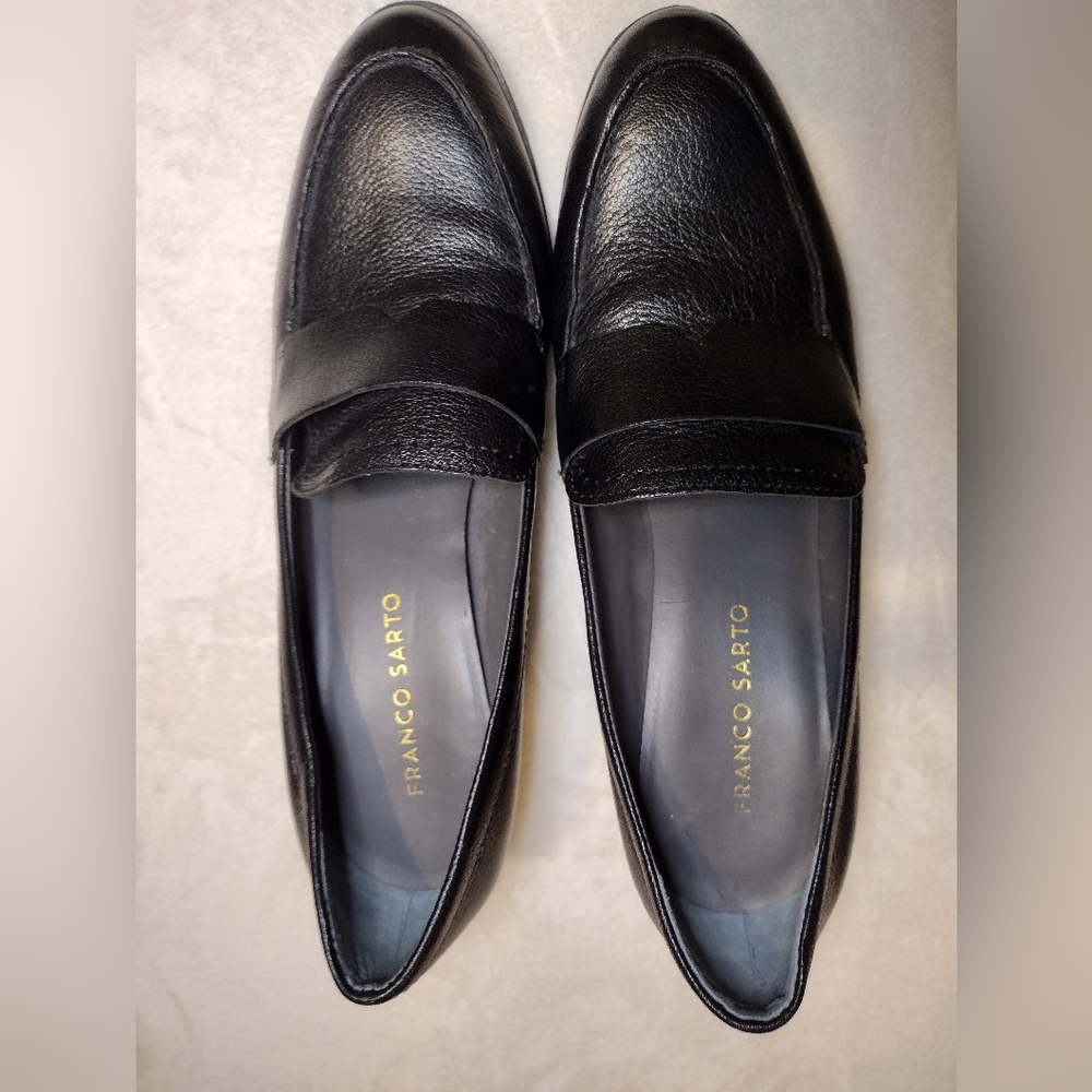 Franco Sarto Black Leather Heels